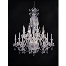 Traditional Crystal 16 Light 56" Wide Crystal Chandelier with Hand Cut Crystal Accents
