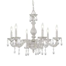 Paris Market 6 Light 28" Wide Crystal Chandelier with Hand Cut Crystal Accents