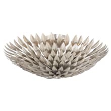Broche 6 Light 24" Wide Semi-Flush Bowl Ceiling Fixture with Metal Shade