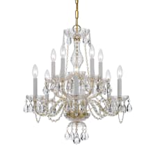 Traditional Crystal 10 Light 23" Wide Crystal Chandelier with Swarovski Spectra Crystal Accents