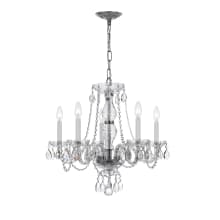 Traditional Crystal 5 Light 21" Wide Crystal Chandelier with Swarovski Strass Crystal Accents