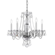 Traditional Crystal 5 Light 21" Wide Crystal Chandelier with Swarovski Strass Crystal Accents