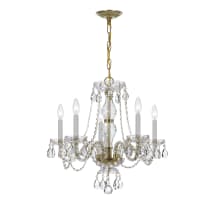 Traditional Crystal 5 Light 21" Wide Crystal Chandelier with Swarovski Spectra Crystal Accents