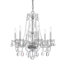 Traditional Crystal 6 Light 23" Wide Crystal Chandelier with Swarovski Strass Crystal Accents