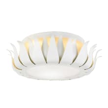 Broche 3 Light 16" Wide Flush Mount Drum Ceiling Fixture with Frosted Glass Shade