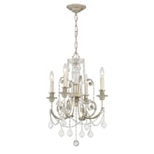 Regis 4 Light 18" Wide Crystal Pendant with Hand Cut Crystal Accents