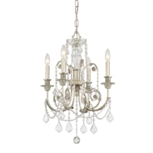 Regis 4 Light 18" Wide Crystal Pendant with Hand Cut Crystal Accents