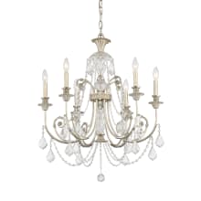 Regis 6 Light 26" Wide Crystal Chandelier with Italian Crystal Accents