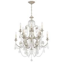 Regis 12 Light 32" Wide Crystal Chandelier with Hand Cut Crystal Accents