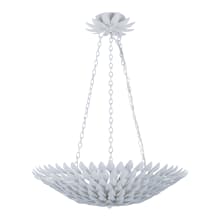 Broche 25" Wide 6 Light Chandelier with Metal Shade