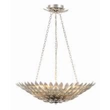 Broche 25" Wide 6 Light Chandelier with Metal Shade