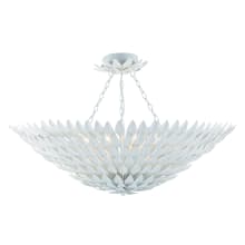 Broche 8 Light 30" Wide Semi-Flush Bowl Ceiling Fixture with Metal Shade