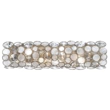 Palla 24" Wide Bath Bar with Hand Cut Crystal and Shell Shade