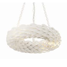 Broche 18" Wide 6 Light Ring Chandelier with LED Bulbs