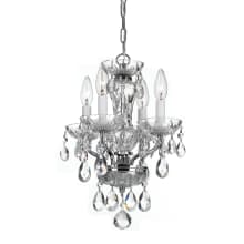 Traditional Crystal 4 Light 11" Wide Crystal Pendant with Italian Crystal Accents