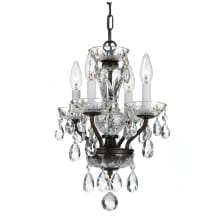 Traditional Crystal 4 Light 11" Wide Crystal Pendant with Swarovski Spectra Crystal Accents