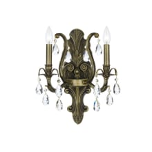 Dawson 2 Light 16" Tall Wall Sconce with Swarovski Spectra Crystal Accents