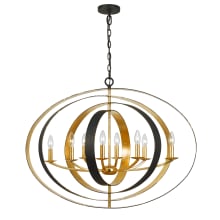 Luna 8 Light 36" Wide Taper Candle Style Chandelier