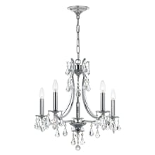 Cedar 5 Light 20" Wide Crystal Chandelier with Hand Cut Crystal Accents
