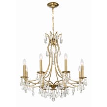 Cedar 8 Light 28" Wide Crystal Chandelier with Hand Cut Crystal Accents