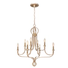 Garland 8 Light 28" Wide Crystal Chandelier with Hand Cut Crystal Accents