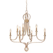 Garland 8 Light 28" Wide Crystal Chandelier with Hand Cut Crystal Accents