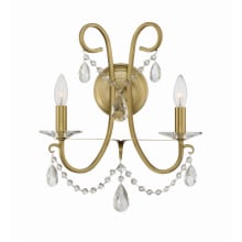 Othello 2 Light 16" Tall Wall Sconce with Swarovski Strass Crystal Accents