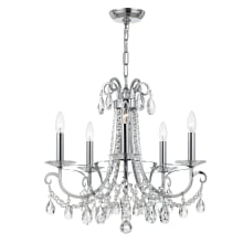 Othello 5 Light 21" Wide Crystal Chandelier with Hand Cut Crystal Accents
