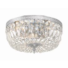 Ceiling Mount 3 Light 14" Wide Flush Mount Bowl Ceiling Fixture with Swarovski Strass Crystal Accents