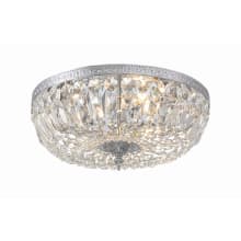 Ceiling Mount 3 Light 16" Wide Flush Mount Bowl Ceiling Fixture with Swarovski Strass Crystal Accents