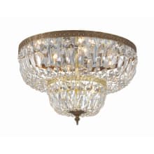 Ceiling Mount 4 Light 18" Wide Flush Mount Bowl Ceiling Fixture with Handcut Crystal Accents