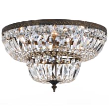 Ceiling Mount 6 Light 24" Wide Flush Mount Bowl Ceiling Fixture with Swarovski Spectra Crystal Accents