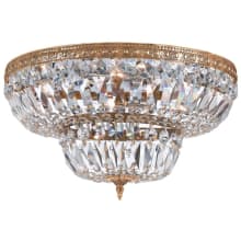 Ceiling Mount 6 Light 24" Wide Flush Mount Bowl Ceiling Fixture with Handcut Crystal Accents