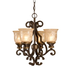 Norwalk 4 Light 16" Wide Pendant Includes Patterned Glass Shades