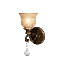 Norwalk 14" Tall Wall Sconce with Hand Cut Crystal Accents