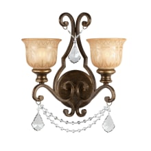 Norwalk 2 Light 18" Tall Wall Sconce with Hand Cut Crystal Accents