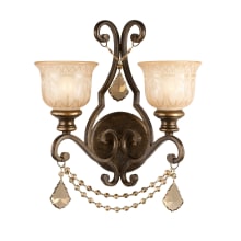 Norwalk 2 Light 18" Tall Wall Sconce with Hand Cut Crystal Accents