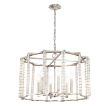 Carson 6 Light 28" Wide Crystal Pendant with Clear Crystal Accents