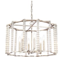 Carson 6 Light 28" Wide Crystal Pendant with Clear Crystal Accents