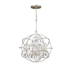 Solaris 4 Light 17" Wide Crystal Pendant with Hand Cut Crystal Accents