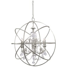 Solaris 6 Light 40" Wide Crystal Globe Chandelier with Hand Cut Crystal Accents