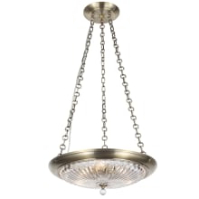 Celina 3 Light 20" Wide Pendant with Patterned Glass Shade