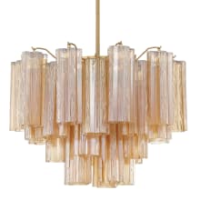 Addis 6 Light 20" Wide Waterfall Chandelier with Amber Glass Shades