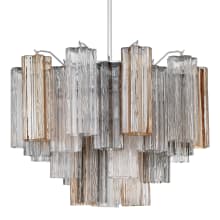 Addis 6 Light 20" Wide Waterfall Chandelier with Autumn Glass Shades