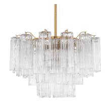 Addis 9 Light 22" Wide Waterfall Chandelier with Clear Glass Shades