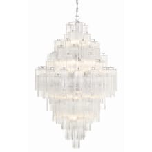 Addis 20 Light 31" Wide Crystal Waterfall Chandelier with Clear Crystal Shades