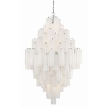 Addis 20 Light 31" Wide Crystal Waterfall Chandelier with White Crystal Shades