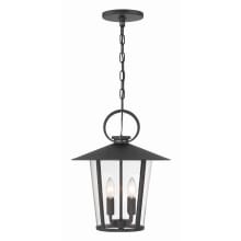 Andover 4 Light 14" Wide Taper Candle Lantern Outdoor Chandelier
