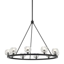 Aragon 10 Light 36" Wide LED Crystal Ring Chandelier