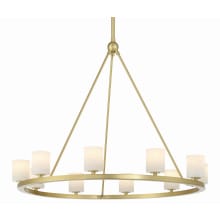 Aragon 10 Light 35" Wide Pillar Candle Ring Chandelier with LED Bulbs